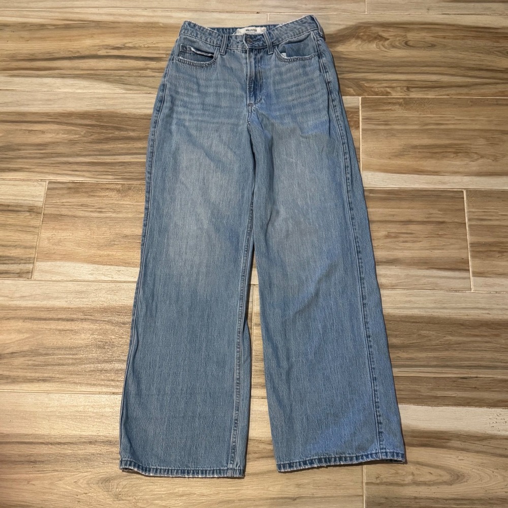 Hollister Light Blue Wide Leg Flare Jeans